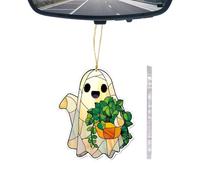 Ghost Tree Ornaments, Halloween Tree Decorations Cute Reading Ghost, Bag Charm Home Decor Halloween Decorations for Car Door Window Balcony Shop Wall Fireplace Party Favors Hotel