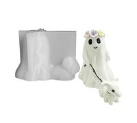 Ghost Walking Dog Silicone Mould Halloween, Silicone Moulds Casting Moulds, 3D Ghost Candle Moulds for Casting, Silicone Moulds, Halloween Ghost Moulds Silicone for Halloween Decorative Candles Crafts
