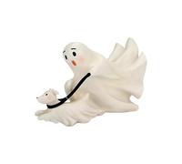 Ghost Walking Dog Statue, Cute Ghost Statue with Dog, 20cm Ghosts Walking A Puppy Halloween Decorations, Ghosts and Dogs Figure Ornament for Indoor/Outdoor Home Porch Yard