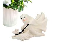 Ghost Walking Dog Statue - Spooky Ghost Dogs Sculpture | Lovely Ghostt Statue with Dogg | Spooky Ghosts Dog Halloween Figurine | Halloween Ghosts Decor for Indoor Outdoor