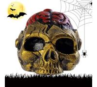 Ghost Whistle,Halloween Skeleton Head Decor - Scary Brain Design Prank Warning Tool for Youth Photo Prop Camping Hiking Nighttime Haunted House