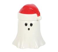Something Different Ghost with Santa Hat Oil Burner and Wax Warmer, White