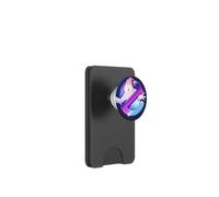 Ghostbusters 80s Cyber Chrome Metallic Grid No-Ghost PopSockets PopWallet for MagSafe