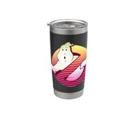 Ghostbusters 80s Synthwave Outrun Sunset Vintage No-Ghost Stainless Steel Insulated Tumbler