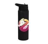 Ghostbusters 80s Synthwave Outrun Sunset Vintage No-Ghost Stainless Steel Insulated Water Bottle