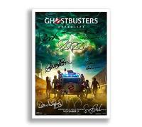 Ghostbusters Afterlife Cast Signed Movie Poster Autograph A4 Photo Print Framed Boxset Memorabilia Gift 2021 Film (POSTER ONLY)