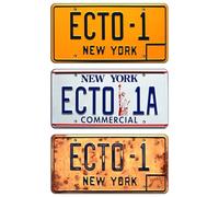 Ghostbusters Afterlife | ECTO | Metal Stamped License Plate 3 Pack
