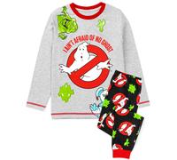 Ghostbusters Boys Grey I Aint Afraid Of No Ghost Placement Print Long Sleeve Long Leg Pyjama Set - 5-6 Years