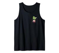 Ghostbusters Clasic Ghost Logo and Hungry Slimer Left Chest Tank Top