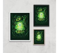 Ghostbusters Dan Mumford Giclee Art Print - A4 - Wooden Frame