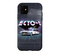 Ghostbusters Ecto 1 1984 80s Movie Car Synthwave Chrome Grid Case for iPhone 11