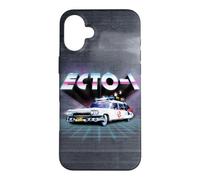 Ghostbusters Ecto 1 1984 80s Movie Car Synthwave Chrome Grid Case for iPhone 16 Plus