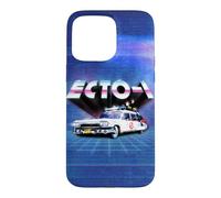 Ghostbusters Ecto 1 1984 80s Movie Car Synthwave Grid Chrome Case for iPhone 15 Pro Max