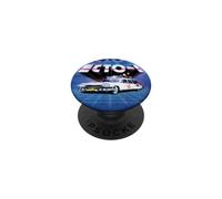 Ghostbusters Ecto 1 1984 80s Movie Car Synthwave Grid Chrome PopSockets Adhesive PopGrip