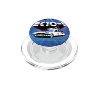 Ghostbusters Ecto 1 1984 80s Movie Car Synthwave Grid Chrome PopSockets PopGrip for MagSafe