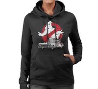 Ghostbusters Ecto 1 Sumi E Women's Hooded Sweatshirt Black
