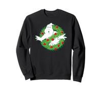 Ghostbusters Ghost of Christmas Wreath Logo Movie Sweatshirt