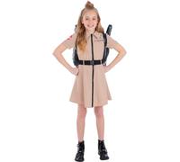 Smiffys Ghostbusters Girls Fancy Dress Costume Dress with Belt Official Licensed Movie Outfit for Halloween Parties Role Play Book Week, Age 10-12
