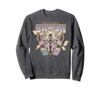 Ghostbusters Library Ghost Grey Lady Shush Sketch Text Books Sweatshirt