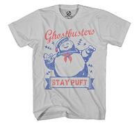 Ghostbusters Men's Stay Puft Marshmallow Man Character Adult Licensed T-Shirt (LG, Silver)