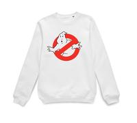 Ghostbusters Official Classic Logo Sweatshirt - White | Size: Medium Ghostbusters White M