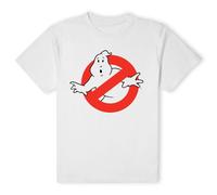 Ghostbusters Official Classic Logo T-Shirt - White | Size: Large Ghostbusters White L