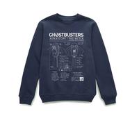 Ghostbusters Official PKE Schematic Sweatshirt - Navy Ghostbusters Navy One Size