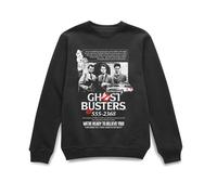 Ghostbusters Official Vintage Advert Sweatshirt - Black | Size: XL Ghostbusters Black XL