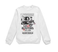 Ghostbusters Official Vintage Advert Sweatshirt - White | Size: XL Ghostbusters White XL
