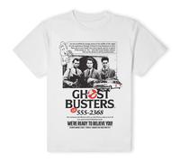Ghostbusters Official Vintage Advert T-Shirt - White | Size: Medium Ghostbusters White M
