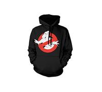 Ghostbusters Officially Licensed Distressed Logo Hoodie (Black), Small