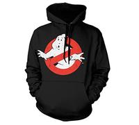 Ghostbusters Officially Licensed Distressed Logo Hoodie (Black), Small