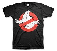 Ghostbusters Officially Licensed Distressed Logo Mens T-Shirt (Black), Medium