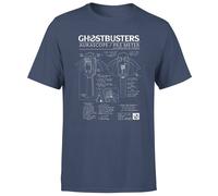 Ghostbusters PKE Schematic Unisex T-Shirt - Navy | Size: XL Ghostbusters Navy XL