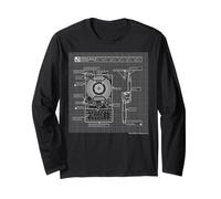 Ghostbusters Proton Pack Schematics Long Sleeve T-Shirt