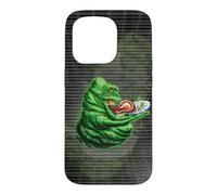 Ghostbusters Slimer Green Ghost Eating Steak 1984 Art Movie Case for iPhone 15 Pro