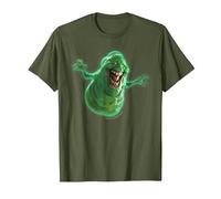 Ghostbusters Slimer Large Face Portrait T-Shirt, Men, Olive Green, XX-Large