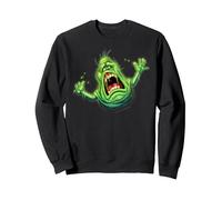 Ghostbusters Slimer Screaming Portrait Sweatshirt, Adult Unisex, Black, X-Large