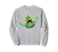 Ghostbusters Slimer Screaming Portrait Sweatshirt, Adult Unisex, Heather Grey, Large