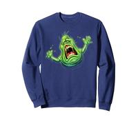 Ghostbusters Slimer Screaming Portrait Sweatshirt, Adult Unisex, Navy Blue, Medium