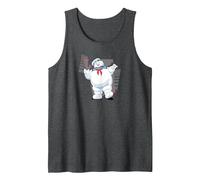 Ghostbusters Stay Puft Marshmallow Man Retro Movie Tank Top, Men, Dark Heather Grey, XX-Large