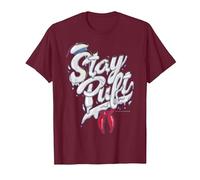 Ghostbusters Stay Puft Marshmallow Man Style Font T-Shirt T-Shirt, Men, Burgundy, Small
