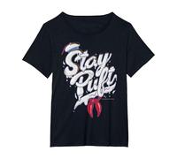 Ghostbusters Stay Puft Marshmallow Man Style Font T-Shirt T-Shirt, Women's Plus, Black, 1X