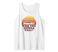 Ghostbusters Who You Gonna Call? Retro Sunset Tank Top