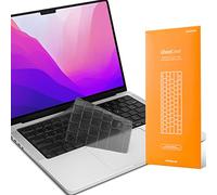 GhostCover Original Premium Ultra Thin Keyboard Cover Protector, Compatible with 2021-2026 MacBook Pro 14"/16" M1-M5 Pro/Max, 2022-2026 M2-M5 MacBook Air 13"/15", EU (ISO) Layout, Tinted Translucent