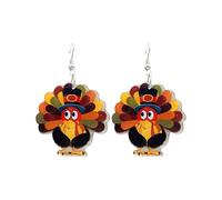 GhostDecorations Halloween Jewellery Autumn Thanksgiving Earrings Turkey Pumpkin Acrylic Earrings European And Border Halloween Jewelry Party Jewellery Making (A, A)