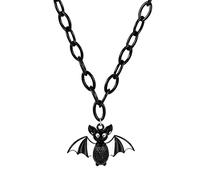 GhostDecorations Halloween Jewellery Charms Halloween Necklace Men And Women Black Necklace Witch Ghoste Retro Gothic Festival Classic Witch Funny Cute Delicate (color, One Size)