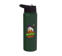 Ghosted Again Funny Dating Humor Halloween Sad Ghost Stainless Steel Insulated Water Bottle