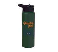 Ghosted At The Net Spooky Halloween Sports Stainless Steel Insulated Water Bottle