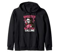 Ghosted But Still Calling Ghost Funny Couples Valentines Zip Hoodie